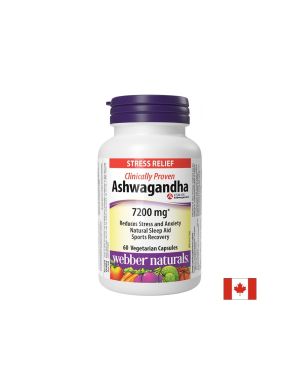 Ашваганда Екстракт 600 мг КСМ-66 | Ashwagandha KSM-66 | Webber Naturals 60 капс.