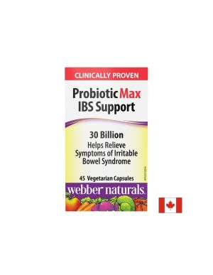 Пробиотик за раздразнени черва 30 млрд | Probiotic  IBS Support | Webber Naturals, 45 капс.