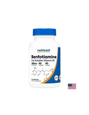 Бенфотиамин 300 мг | Витамин Б1 | Benfotiamine  | Nutricost 90 капс.