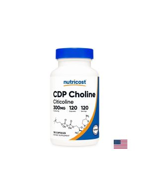 CPD Холин +  Цитиколин 300 мг | CDP Choline | Nutricost, 120 капс.