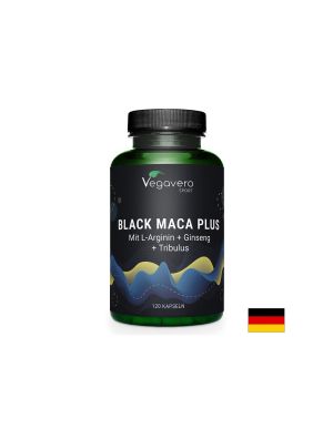 Комплекс с Черна мака, L-Аргинин, азиатски женшен и трибулус терестрис | Black Maca mit L-Arginin + Ginseng + Tribulus | Vegavero, 120 капс.