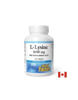 Л - Лизин  1000 мг | L Lysine | Natural Factors, 120 табл.