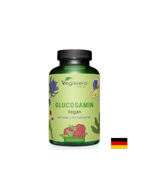 Глюкозамин веган с МСМ | Glucosamin Vegan mit MSM + Phytodroitin® | Vegavero, 180 капс.