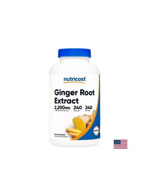 Джинджифил ( корен ) 550 мг | Ginger Root Extract | Nutricost, 240 капс.