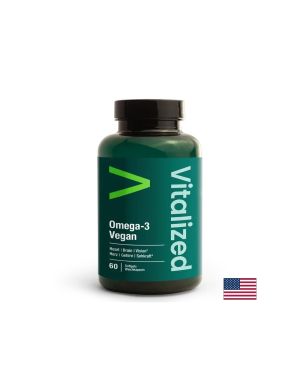 Сърдечна и мозъчна функция - Омега-3 от водорасли - Веган, 60 капсули