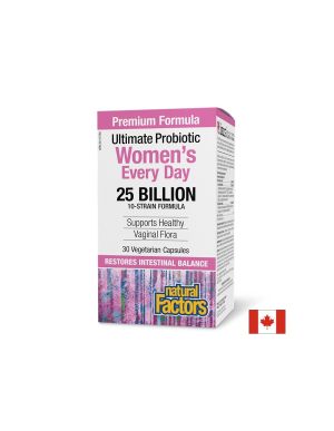 Пробиотик за жени  25 млрд. CFU | Ultimate Probiotic Women’s Everyday | Natural Factors, 30 капсули
