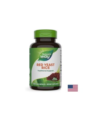 Червен ориз Дрожди за нормален холестерол 600 мг | Red Yeast Rice | Nature's Way 120 капс.