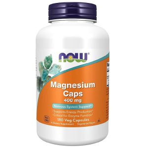 Магнезий 400 мг | Magnesium Caps | Now Foods , 180 капс. 