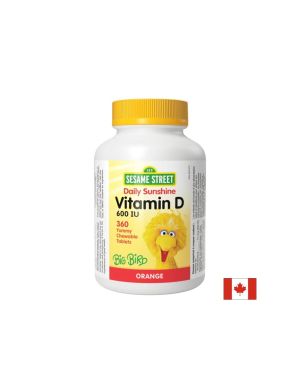 Витамин Д3 за Деца 600 IU | Vitamin D3 for Kids | Webber Naturals, 360 дъвчащи табл.