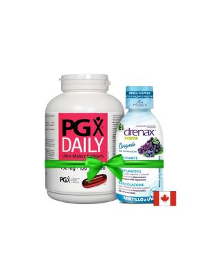 Промо пакет "Стройна фигура" - PGX® Daily Ultra Matrix 750 mg x 120 капсули + Диуретична формула Drenax Forte 300 ml, 10 дози