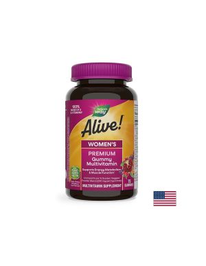 Alive! Women's Premium Gummies Multivitamin / Алайв! Премиум мултивитамини за жени, 75 желирани таблетки Nature’s Way