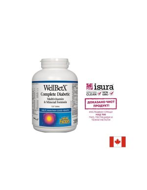 Мултивитамини за диабетици | Complete Diabetic Multivitamins | Natural Factors, 120 табл.