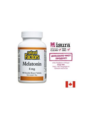 Мелатонин 4 мг | Melatonin | Natural Factors, 90 табл.
