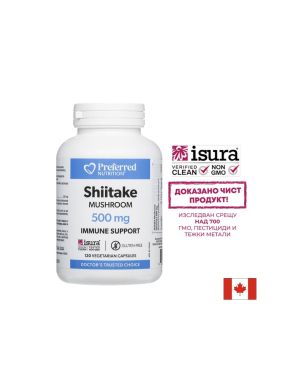 Шийтаке 500 мг | Shiitake Mushroom | Natural Factors, 120 V капс.