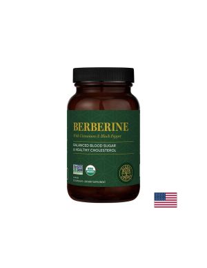 Берберин 1200 mg + Цейлонска канела 100 mg + Черен пипер 10 mg – Баланс на кръвната захар и липидите, 60 капсули