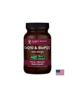 Антиоксидант за сърдечното и неврологичното здраве - Kоензим Q10 + Био Пиролохинолин хинон & Шилажит, 60 капсули