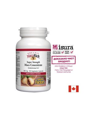Органик Мака 500 мг | Organic Maca Concentrate 4:1 | Natural Factors, 90 капс.