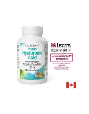 Хиалуронова киселина  120 мг | Hyaluronic Acid | Natural Factors, 60 капс.