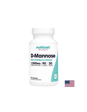 D-маноза 1300 mg + Червена боровинка 500 mg – Уринарно здраве (формула за жени), 90 капсули