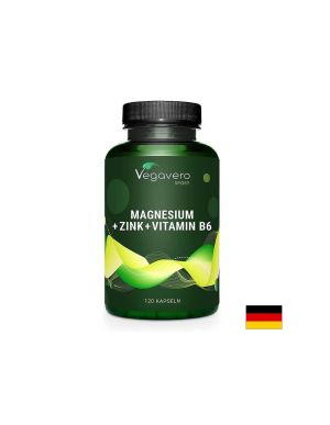 Цинк + Магнезий и Витамин В6 | ZMA (Zinc+ Magnesium+ Vitamin B6) | Vegavero, 120 капс.