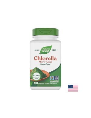Хлорела Микро Водорасли 410 мг | Chlorella Micro Algae | Nature’s Way, 100 капс.
