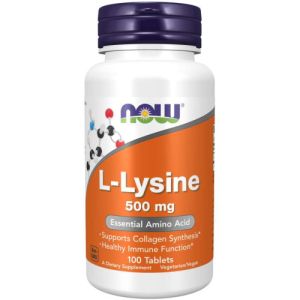 Лизин 500 мг | L - Lysine | Now Foods, 100 табл. 