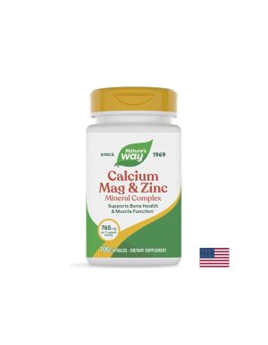 Калций с Магнезий и Цинк | Calcium, Magnesium & Zinc | Nature’s Way, 100 капс.