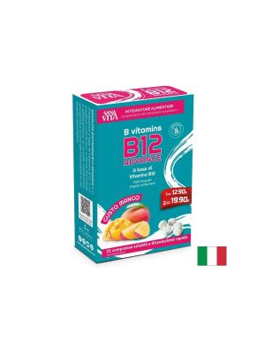 Витамин B12 (цианокобаламин) – Енергия, нервна система и намаляване на умората, 250 µg, 25 сублингвални таблетки