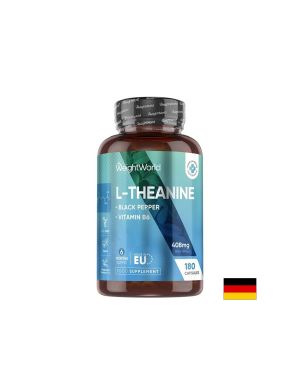 L-Теанин 400 mg + Черен пипер 8 mg – Спокойствие, концентрация и нервен баланс, 180 капсули