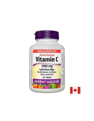 Витамин Ц 1000 mg + Шипка с удължено освобождаване | Vitamin C | Webber naturals, 150 табл.
