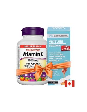 Промо пакет Л - Лизин + Витамин Ц | L-Lysine + Vitamin C | Webber Naturals