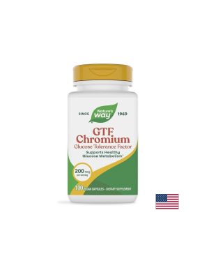 Хром Никотинат 200 мкг | GTF Chromium | Nature’s Way, 100 капс.