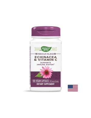 Ехинацея с Витамин Ц | Echinacea & Vitamin C | Nature’s Way, 100 капс.