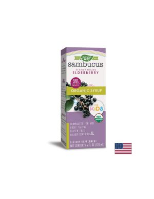 Самбукус Органик сироп за деца от Черен бъз | Sambucus Organic Syrup for Kids |  Nature’s Way, 120 мл