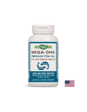 Рибено масло Мега ДХА 1000 нг | Mega DHA | Nature’s Way, 60 драж.