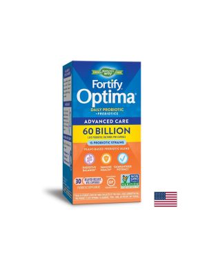  Фортифай  Оптима пробиотик + пребиотици 60 млрд. | Optima® Advanced Care Probiotic | Nature’s Way, 30 капс.