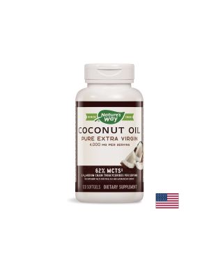 Кокосово масло 1000 мг | Coconut Oil 62% MCT | Nature’s Way, 120 драж.