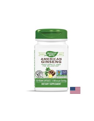 Женшен Американски 550 мг | American Ginseng | Nature’s Way, 50 капс.