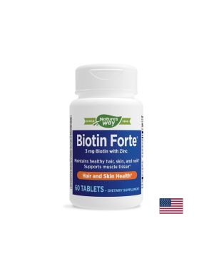 Биотин форте с Цинк | Biotin Forte | Nature’s Way, 60 табл.