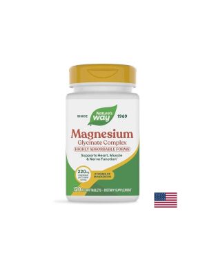 Магнезий  Бисглицинат и Малат 110 мг | Magnesium Glycinate & Malate | Nature's Way 120 табл.
