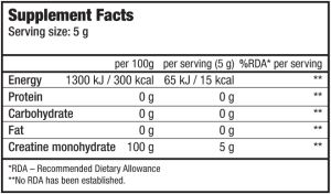 100% Микронизиран креатин монохидрат | 100% Creatine monohydrate | BioTechUSA, 300 гр / 88 дози неовкусен 