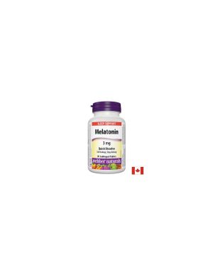Melatonin/ Мелатонин 3 mg х 90 бързо разтварящи се сублингвални таблетки Webber Naturals