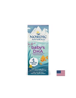 Baby's DHA омега-3 1050 mg + витамин D3 за бебета и деца, 60 ml, Nordic Naturals