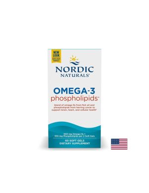 Omega-3 Phospholipids омега-3 250 mg + морски фосфолипиди, 60 софтгел капсули, Nordic Naturals