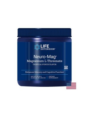 Магнезий Л - Треонат на Прах | Neuro-Mag Magnesium L-Threonate | Life Extension, 93.35 гр.