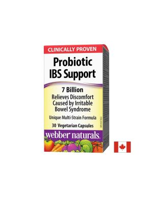 Пробиотик IBS 4 щама, 7 млрд. | Probiotic IBS Support | Webber Naturals, 30 капс.