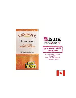 Куркумин Теракурмин 30 мг | Curcumin Theracurmin | Natural Factors, 30 капс.