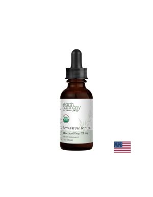 Йод ( калиев йодид ) 125 мкг | Liquid Potassium Iodide | Earth Harmony Naturals, 29.6 мл капки