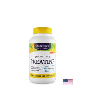 Микронизиран креатин монохидрат 2500 мг | Micronized Creatine | Healthy Origins, 240 капс.