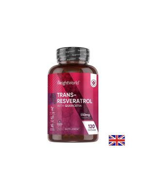 Транс ресвератрол 500  мг + Кверцетин 50 мг | Trans Resveratrol & Quercetin | WeightWorld, 120 капс.